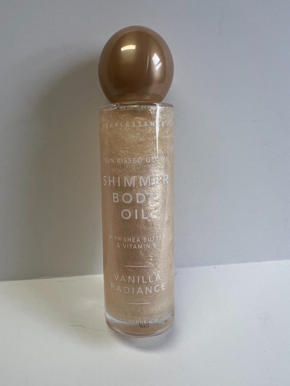 PEARLESSENCE Vanilla Radiance Shimmer Body Oil Shea Butter Vitamin E Glow